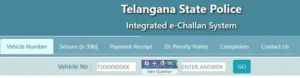 Telangana Challan  by Vehicle Number