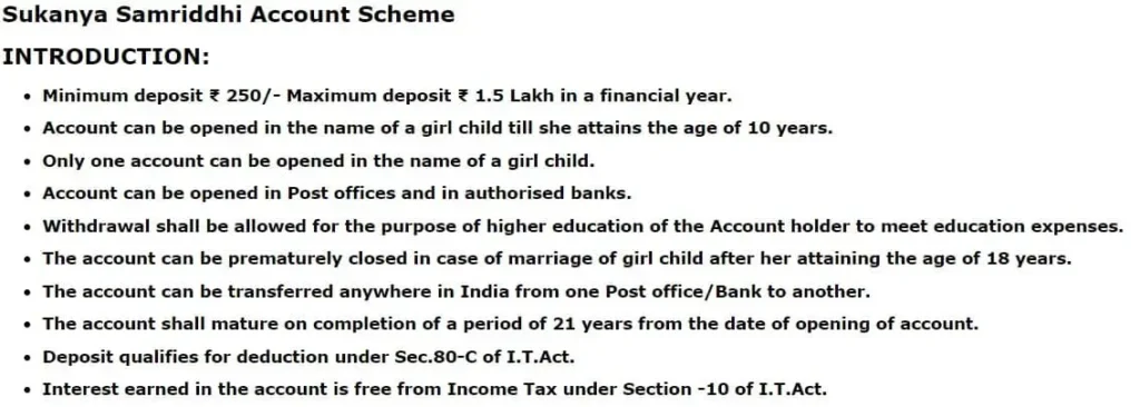 All Banks Sukanya Samriddhi Yojana Scheme 