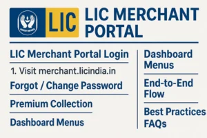 LIC Merchant Portal – Login, Password Reset