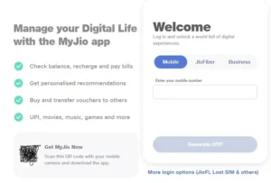 jio login portal account details online