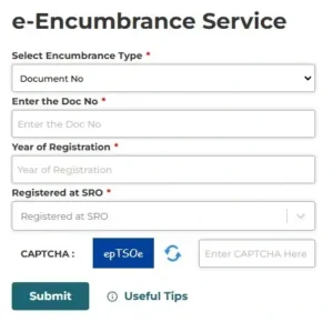 Andhra Pradesh Encumbrance Certificate search Online