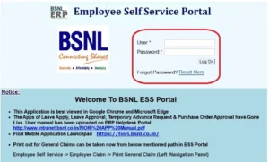 BSNL ESS Portal Online