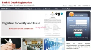 register birth certificate online in india portal