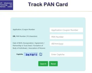 PAN Card Status Check online Portal 