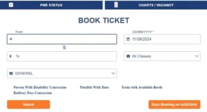 book train tickets on IRCTC 