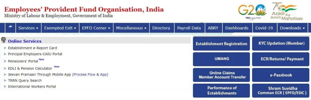 checking EPF balance online using UAN