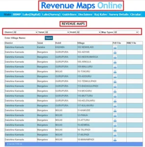 Karnataka Revenue Map Portal