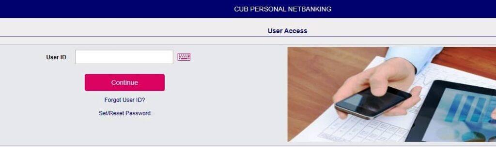 CUB Net Banking Online