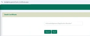 GHMC Death Certificate Download Portal