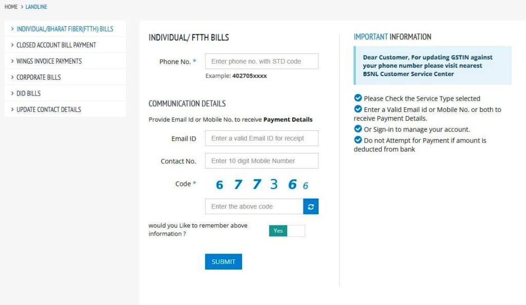 BSNL Landline and Mobile Bills Online: View, Pay