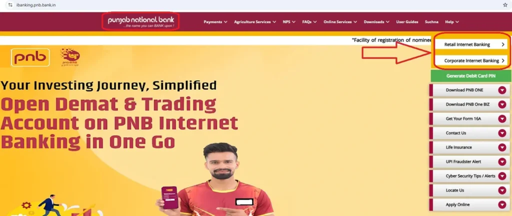 PNB net banking online
