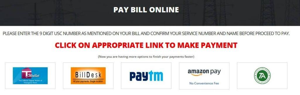 Telangana Electricity Bill Payment Online