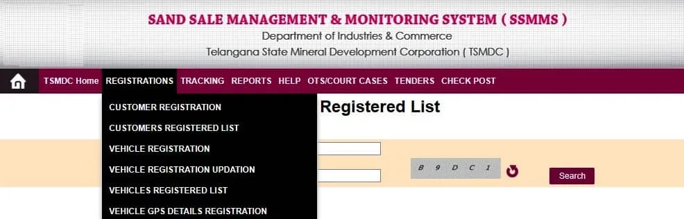 Telangana Sand Booking online