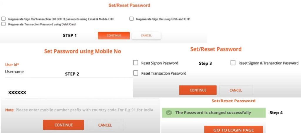 Forgetting Bank of Baroda Net Banking password online