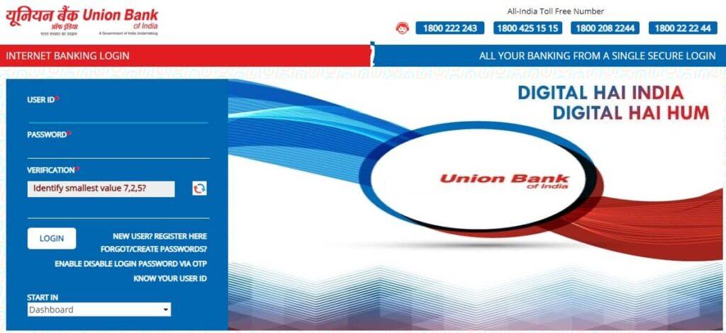 union bank of India net banking Login