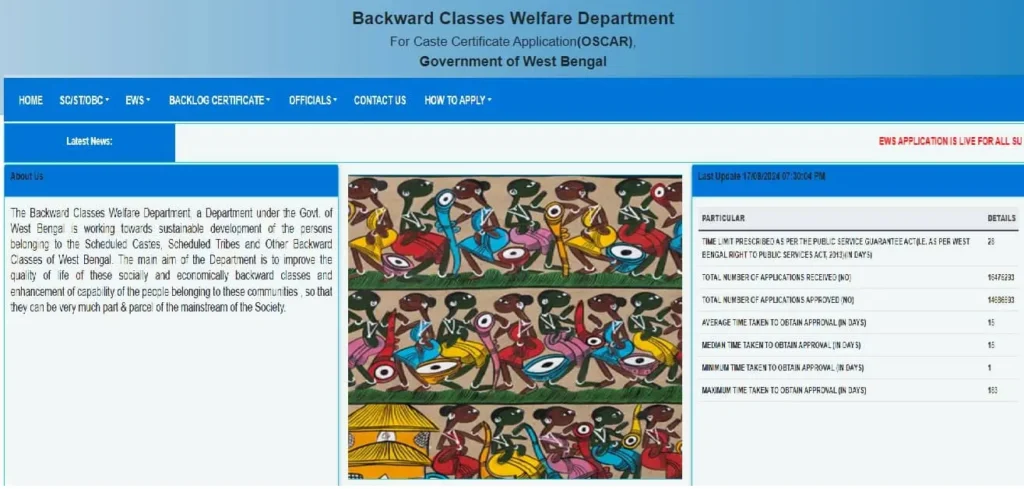 Caste certificate west bengal portal