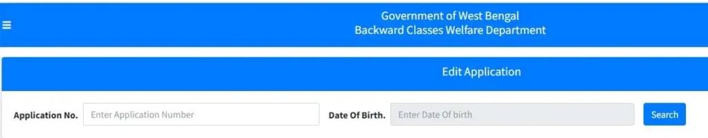 Edit application west bengal