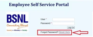 BSNL ESS Portal Password Reset Portal