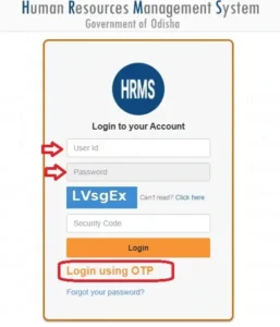 HRMS Odisha login Portal