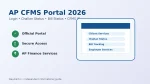 AP CFMS Portal 2026 for login, challan status, bill status and CFMS ID services