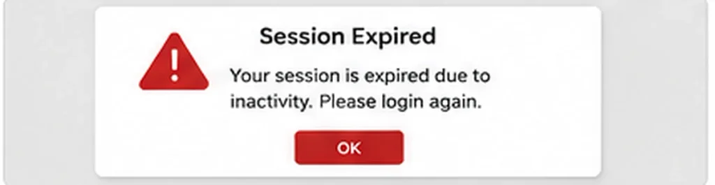 DOP Agent Portal Session Expired DOP Agent Portal session expired message and login recovery