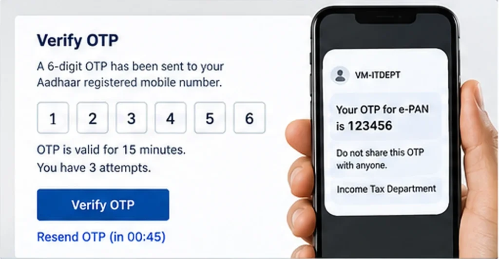 PAN Card Download by Mobile Number / OTP