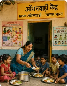 Poshan Abhiyaan Anganwadi Services Anganwadi nutrition services for children under Poshan Abhiyaan