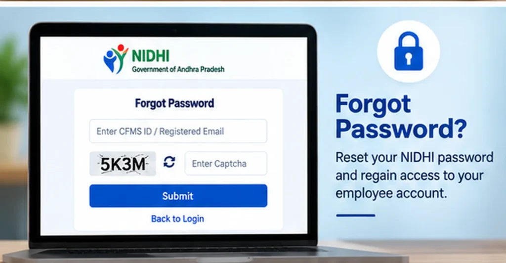 AP NIDHI forgot password recovery illustration for employee login